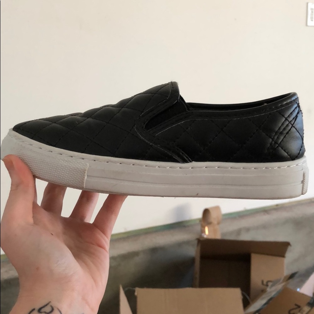 Quilted slip on sneakers
